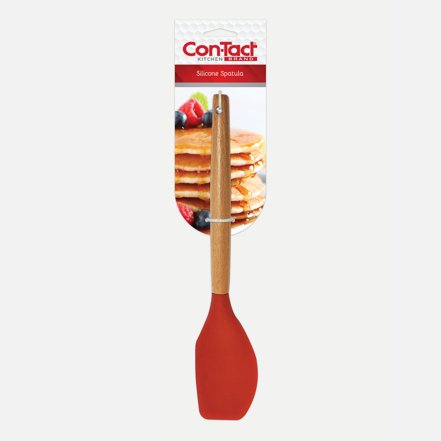 Silicone Utensils with Beech Wood Handles - Red