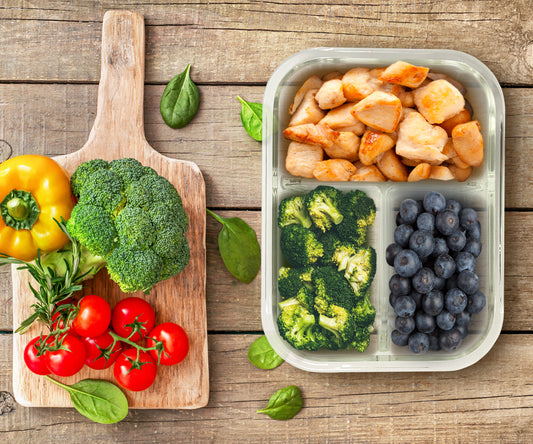 Premium Borosilicate Glass Food Storage Containers with 3 Compartments Rectangular