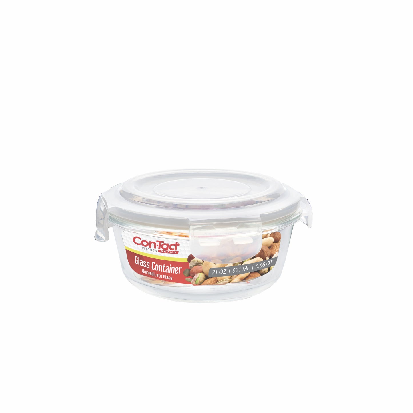 Borosilicate Glass Food Storage Containers with Locking Lid Round