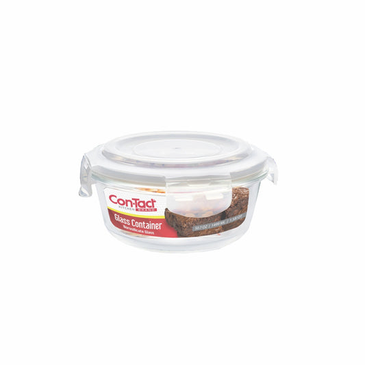 Borosilicate Glass Food Storage Containers with Locking Lid Round