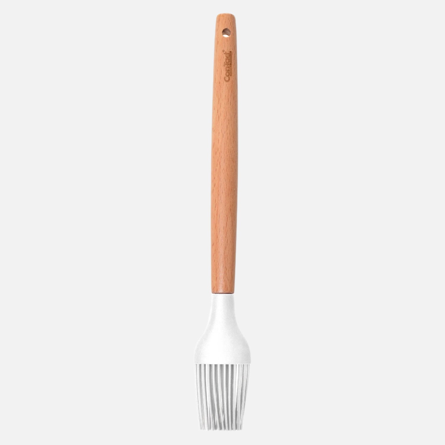 Silicone Utensils with Beech Wood Handles - White