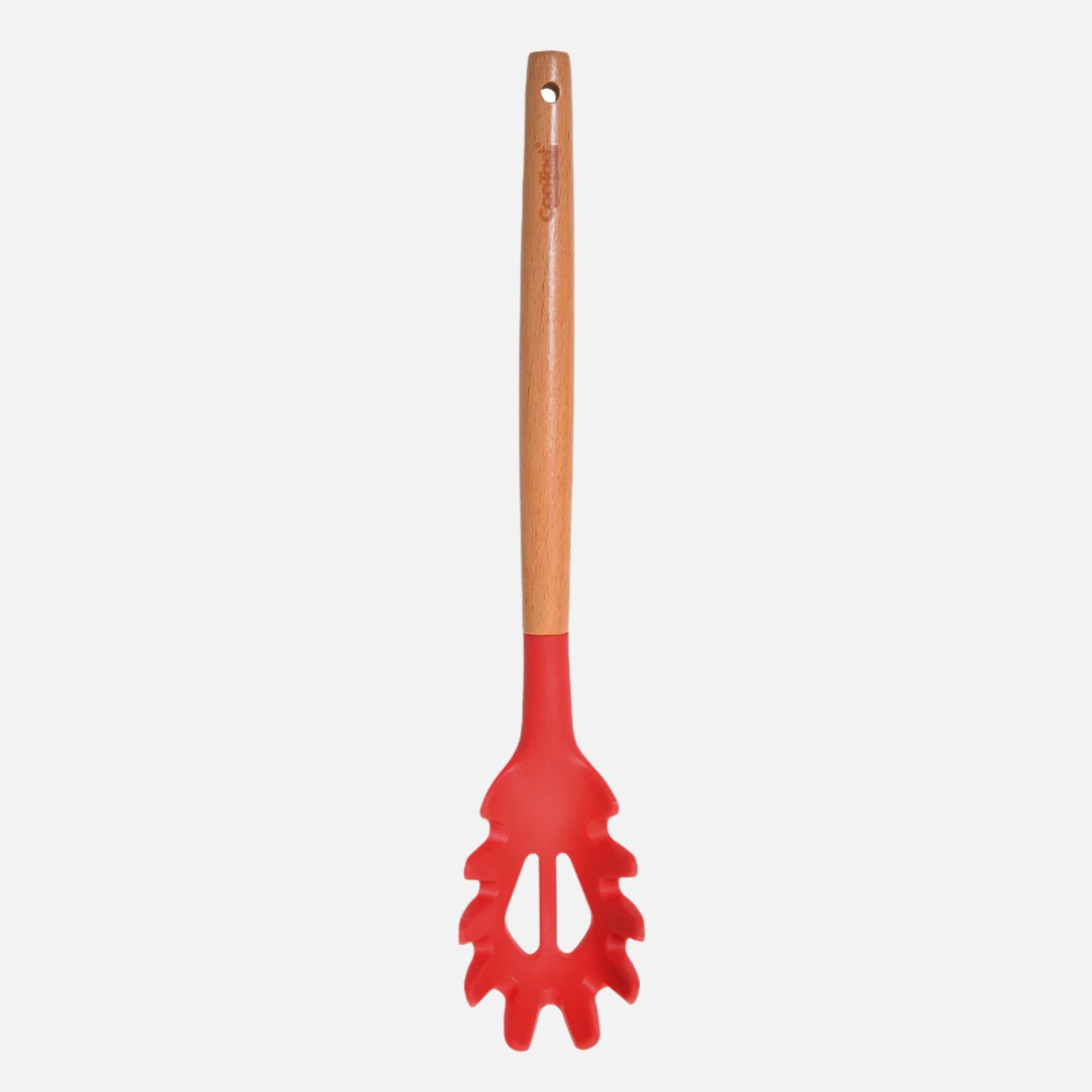 Silicone Utensils with Beech Wood Handles - Red