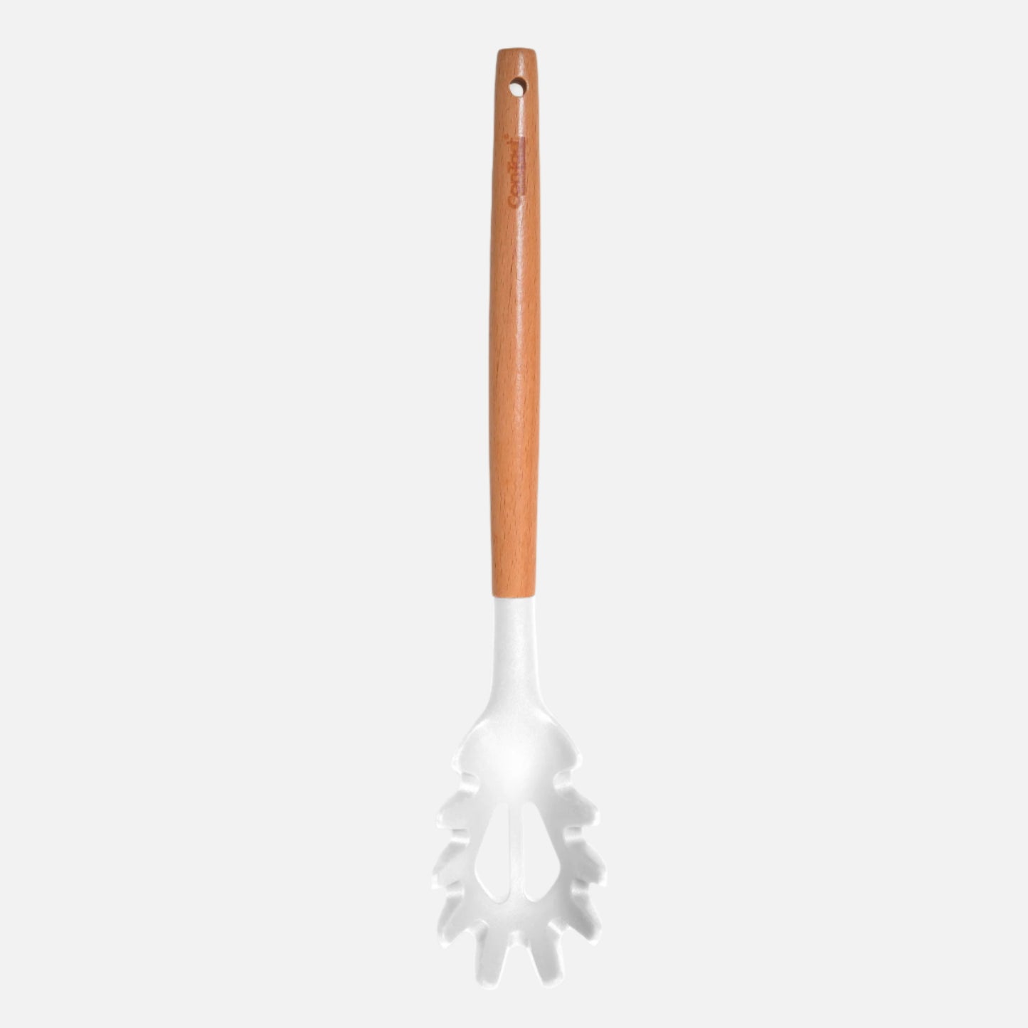 Silicone Utensils with Beech Wood Handles - White
