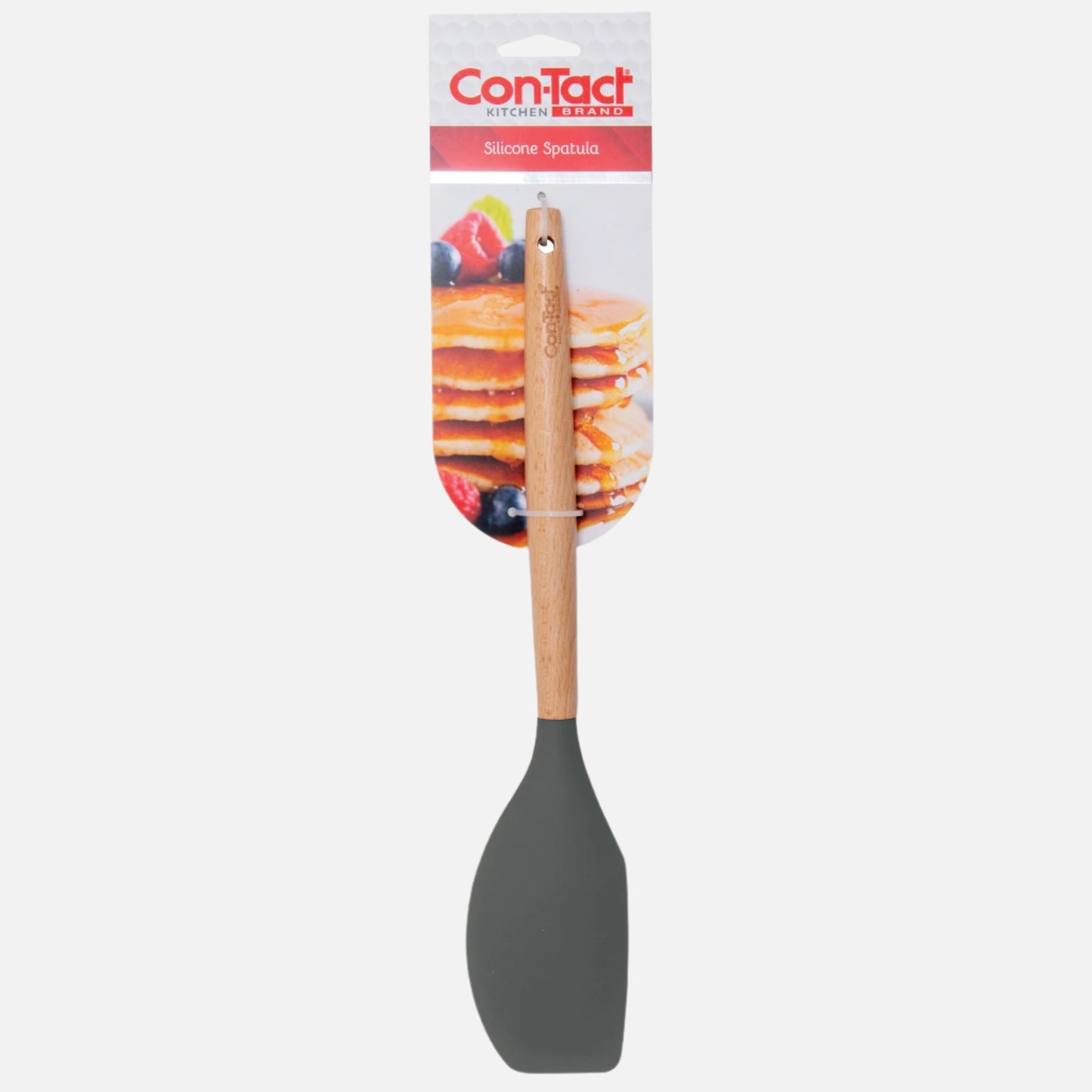 Silicone Utensils with Beech Wood Handles - Gray