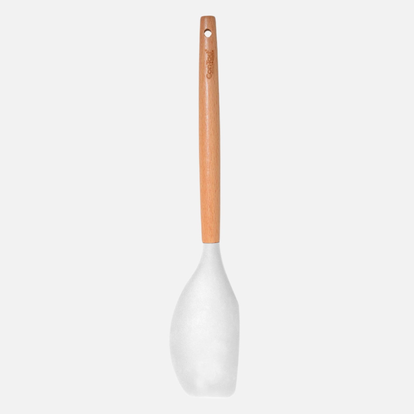 Silicone Utensils with Beech Wood Handles - White