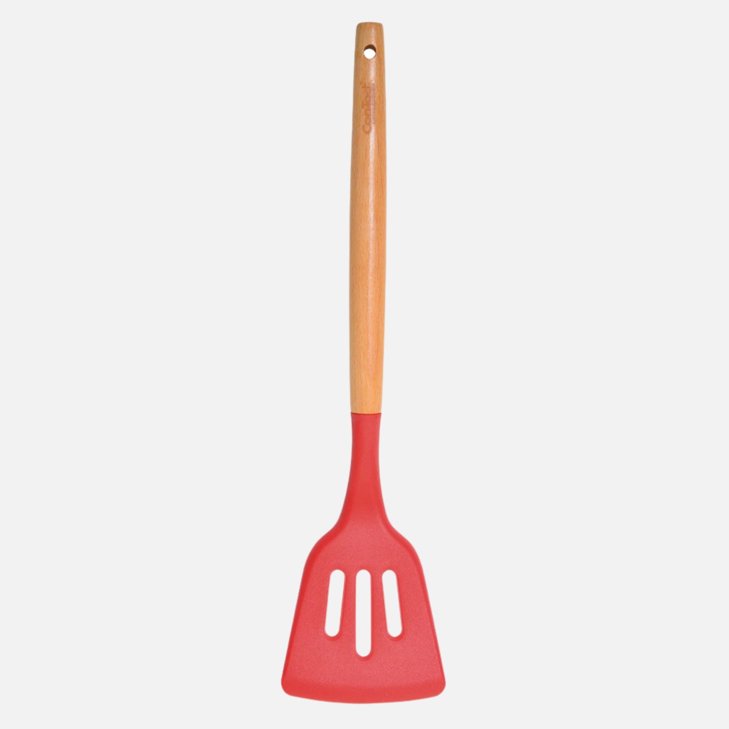 Silicone Utensils with Beech Wood Handles - Red