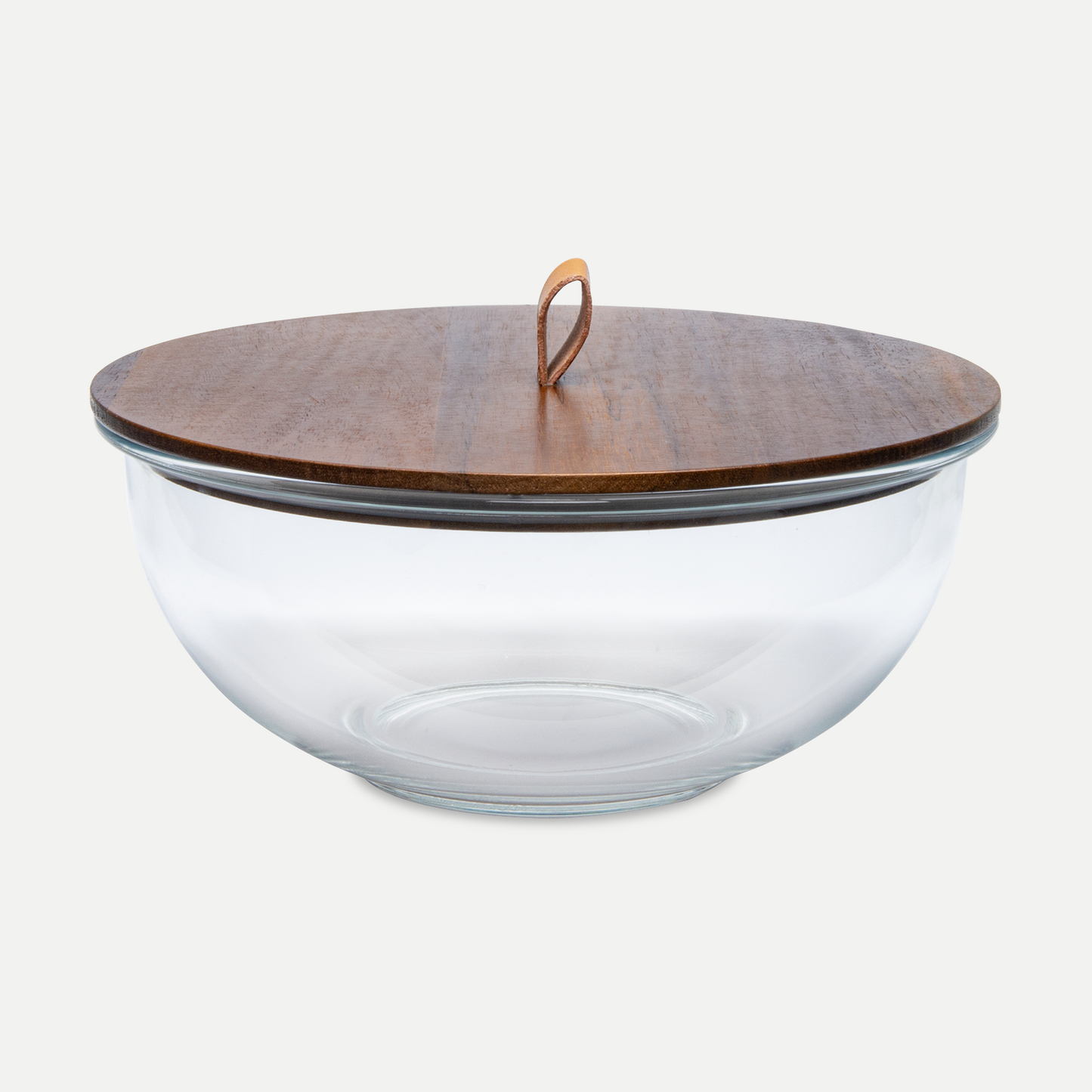 Borosilicate Glass Bowl with Wood Lid