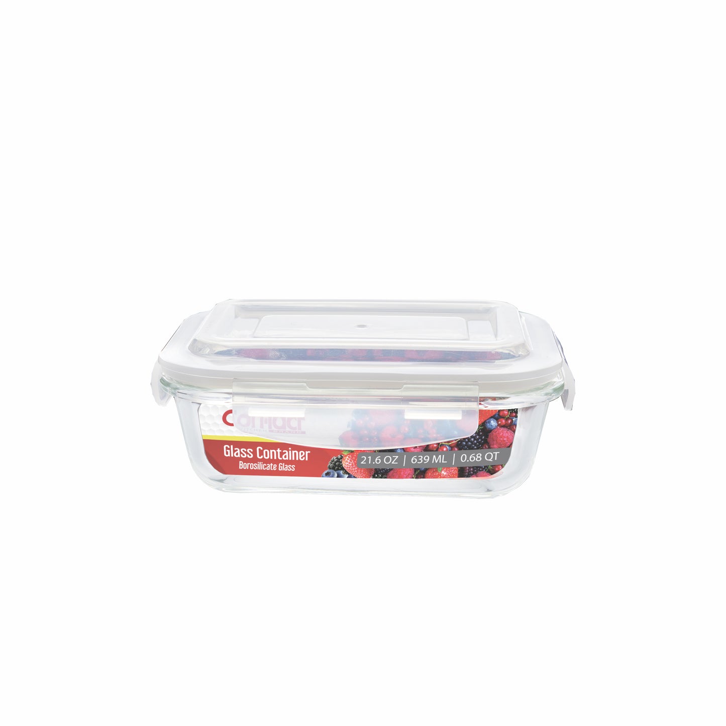 Borosilicate Glass Food Storage Containers with Locking Lid Rectangular