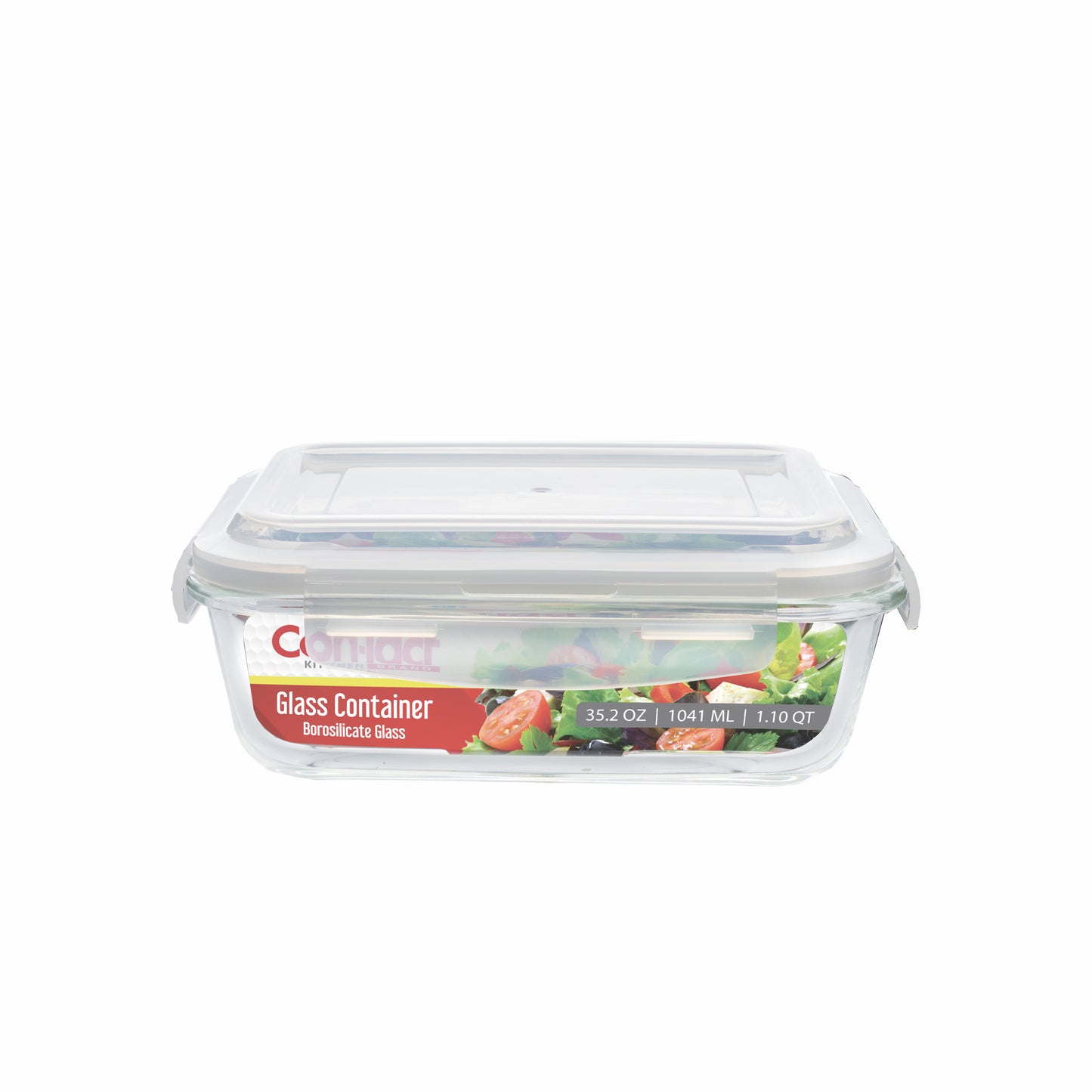 Borosilicate Glass Food Storage Containers with Locking Lid Rectangular