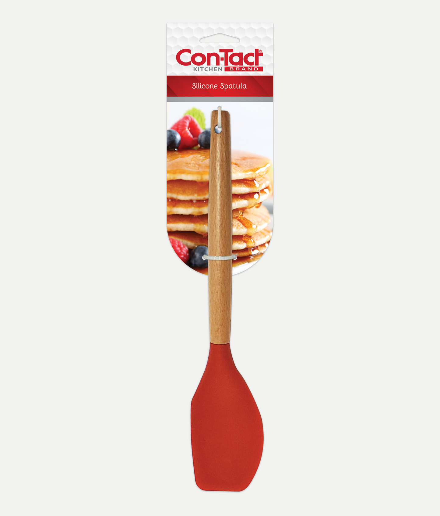 Silicone Utensils with Beech Wood Handles - Red