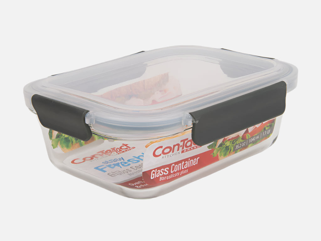 Borosilicate Glass Food Storage Containers with Locking Lid