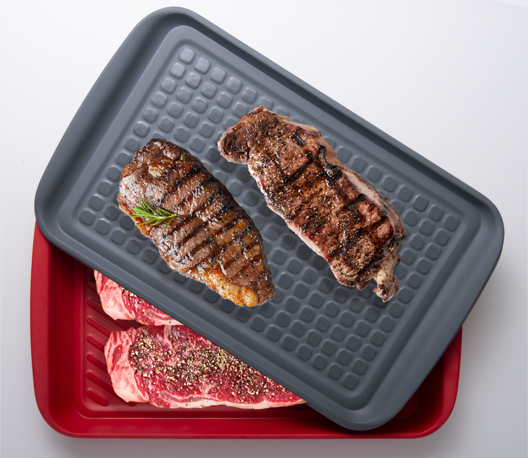 Marinade and Serve BBQ Prepping Tray Set of 2