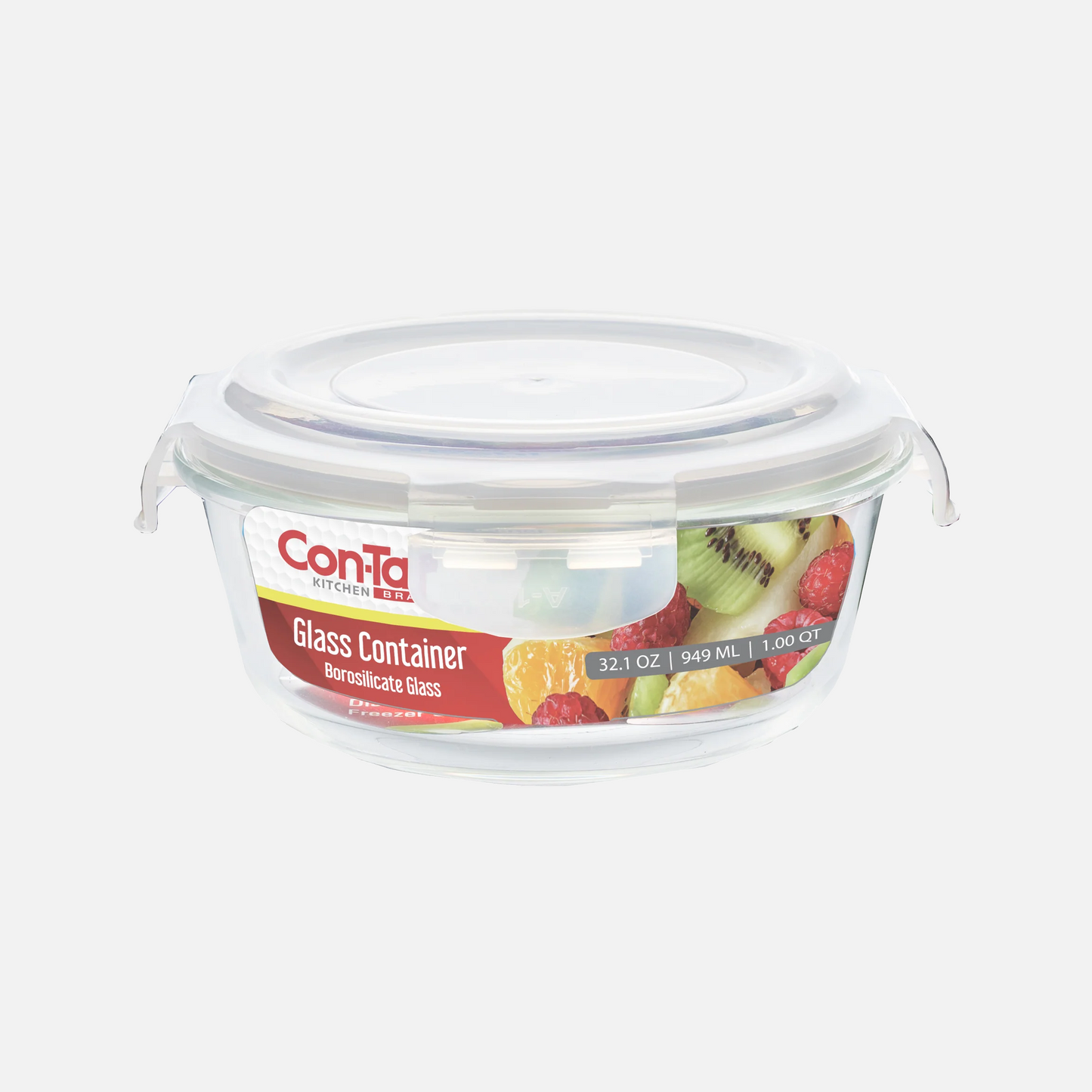 Borosilicate Glass Food Storage Containers with Locking Lid Round