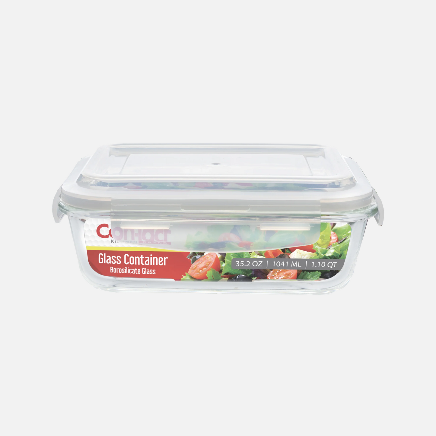 Borosilicate Glass Food Storage Containers with Locking Lid Rectangular