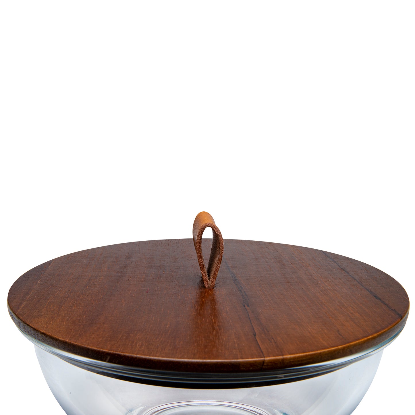 Borosilicate Glass Bowl with Wood Lid