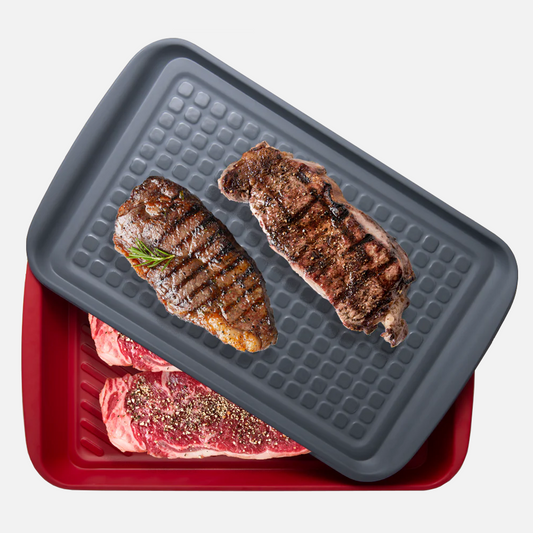 Marinade and Serve BBQ Prepping Tray Set of 2