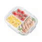 Premium Borosilicate Glass Food Storage Containers with 3 Compartments, 6-Piece Set