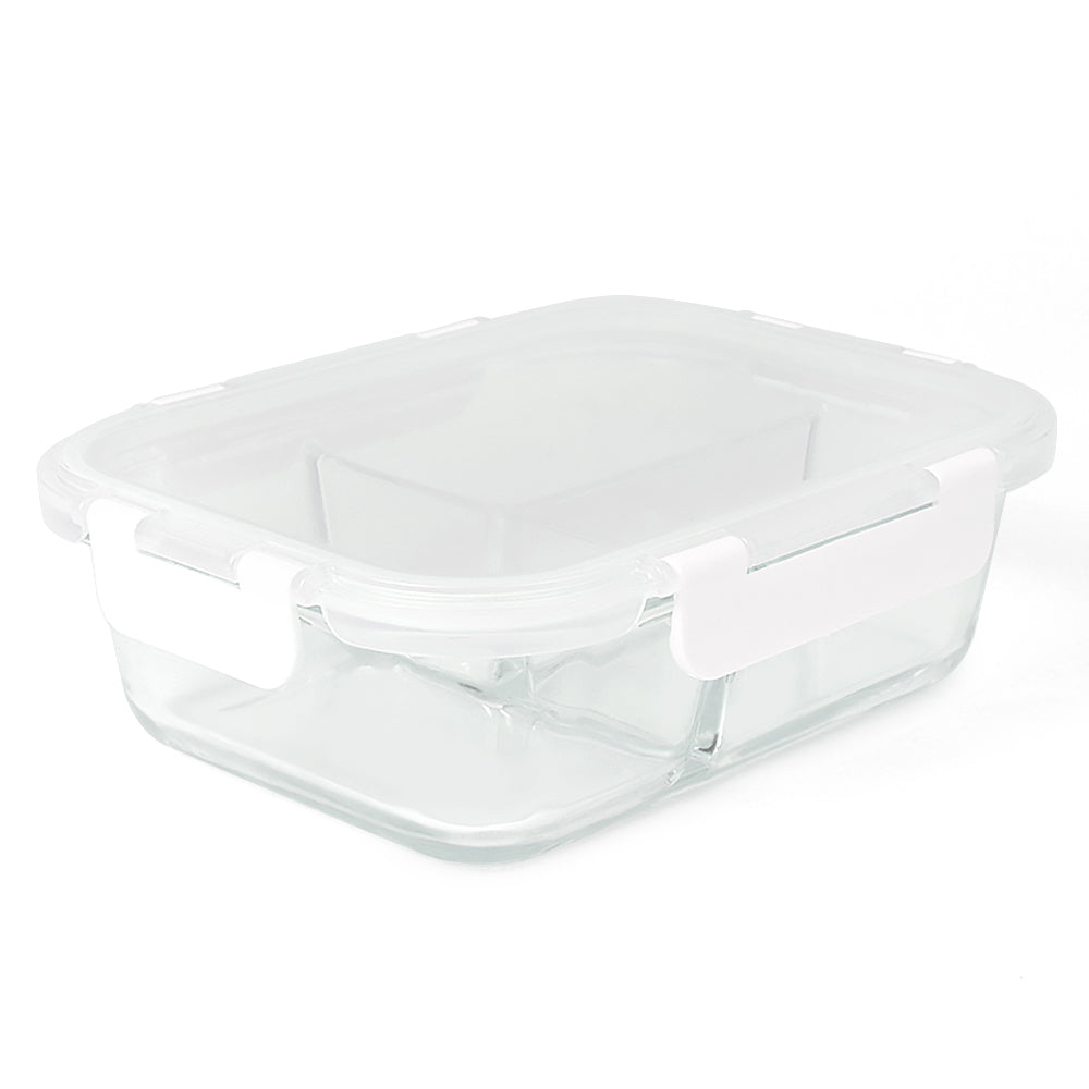 Borosilicate Glass Container with 3 Compartments